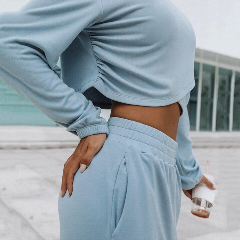 Stylish Loungewear Set | Cozy Home Suit For Women-Light Gray-S-State of Style