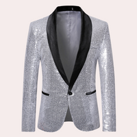Stylish Men's Blazer - Orion-Silver-S-State of Style