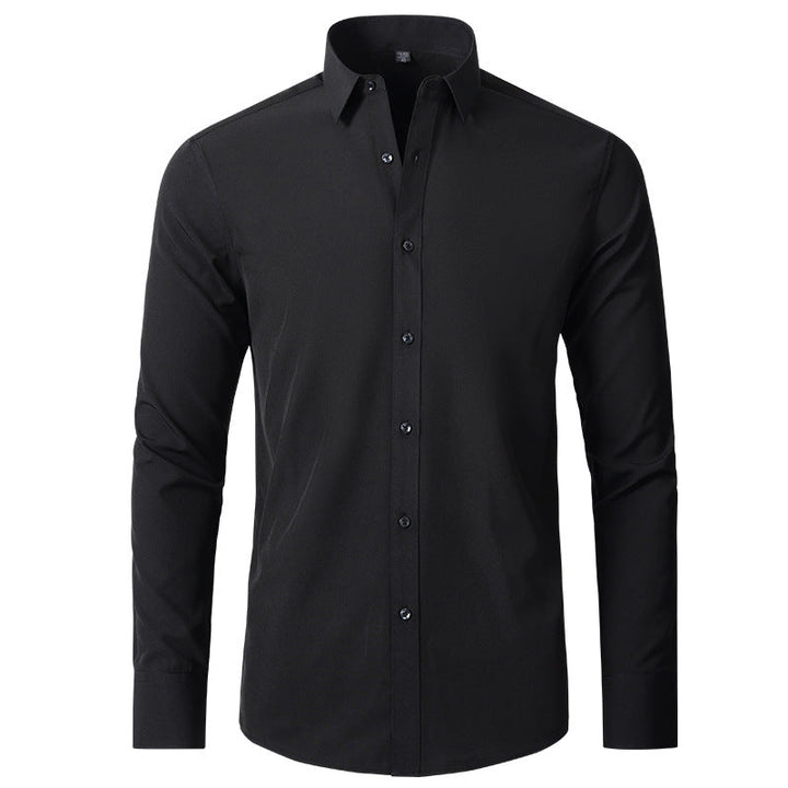 Stylish Men's Button-Up Shirt - Thomas-Black-38-State of Style