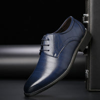 Stylish Men's Lace-Up Brogue Shoes - Lennard-Blue-6-State of Style