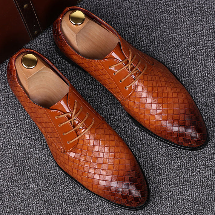 Stylish Men's Leather Lace-Up Shoes - Casper-Brown-5-State of Style
