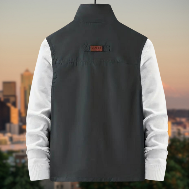 Stylish Men's Outdoor Vest - Thorne-Black-M-State of Style