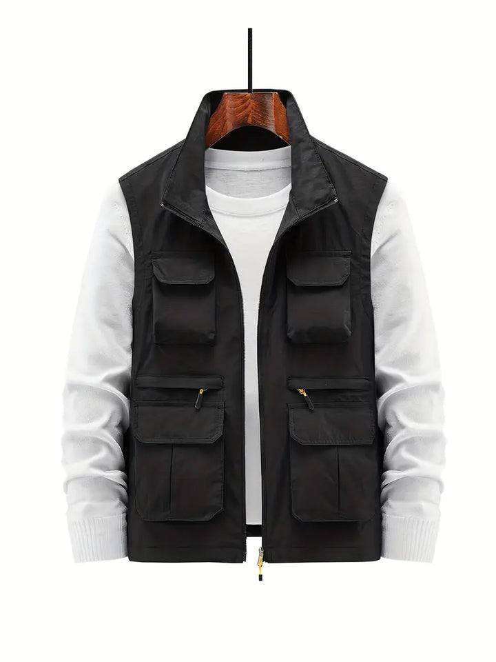 Stylish Men's Outdoor Vest - Thorne-Black-M-State of Style