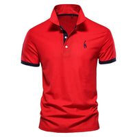 Stylish Men's Polo - Franklin-Red - Black-S-State of Style