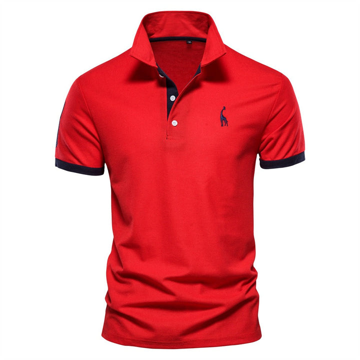 Stylish Men's Polo - Franklin-Red - Black-S-State of Style