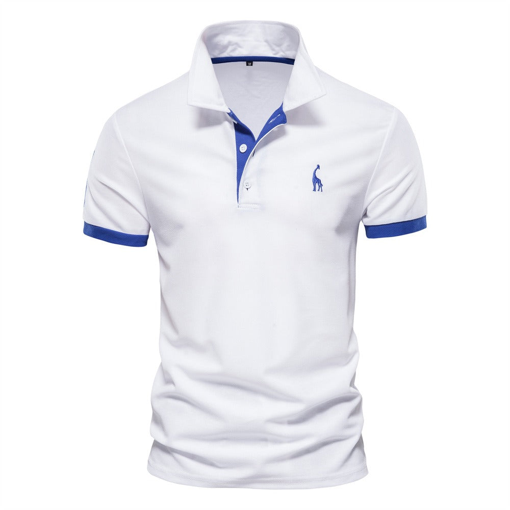 Stylish Men's Polo - Franklin-White - Blue-S-State of Style