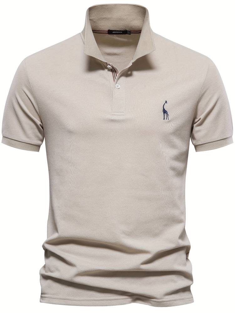 Stylish Men's Polo | Jasper-Beige-S-State of Style