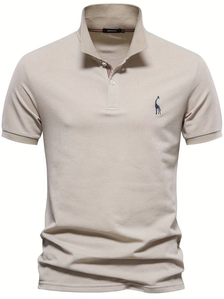 Stylish Men's Polo | Jasper-Beige-S-State of Style