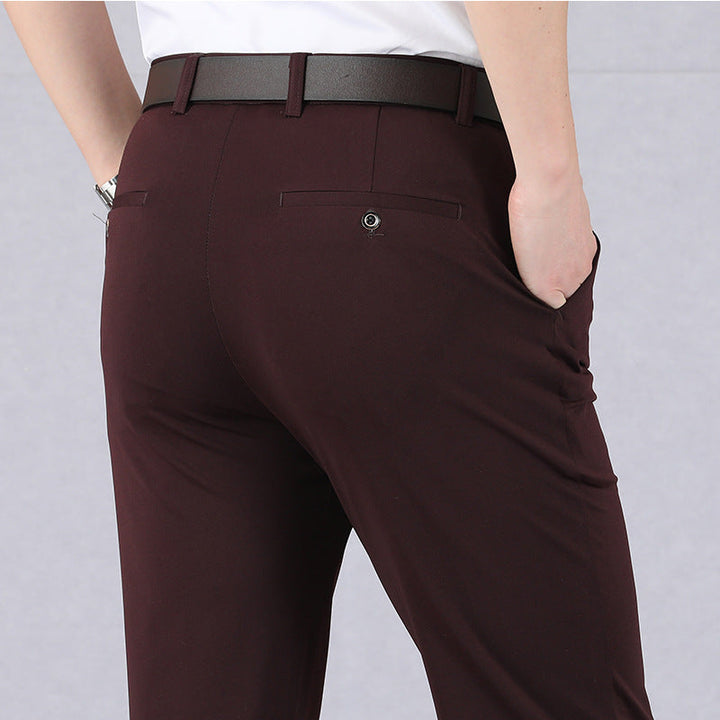 Stylish Men's Stretch Trousers - Alex-Red-29-State of Style
