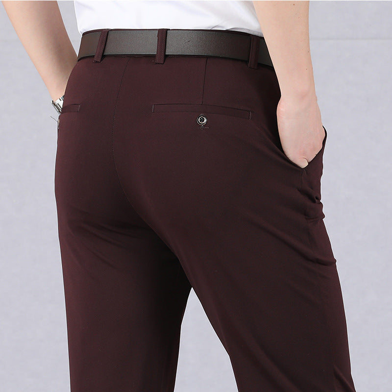 Stylish Men's Stretch Trousers - Alex-Red-29-State of Style