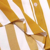 Stylish men's summer set with striped pattern - StripesFresh-Yellow-S-State of Style