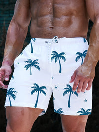 Stylish men's swim shorts with palm print | Buy 1, get 1 free - PalmRush-S-State of Style