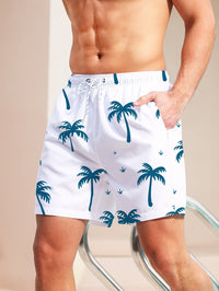 Stylish men's swim shorts with palm print | Buy 1, get 1 free - PalmRush-S-State of Style