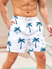 Stylish men's swim shorts with palm print | Buy 1, get 1 free - PalmRush-S-State of Style