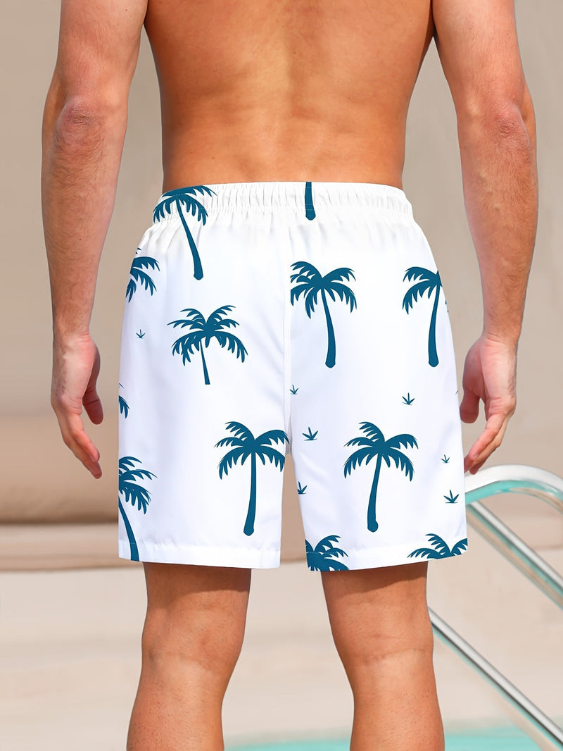 Stylish men's swim shorts with palm print | Buy 1, get 1 free - PalmRush-S-State of Style