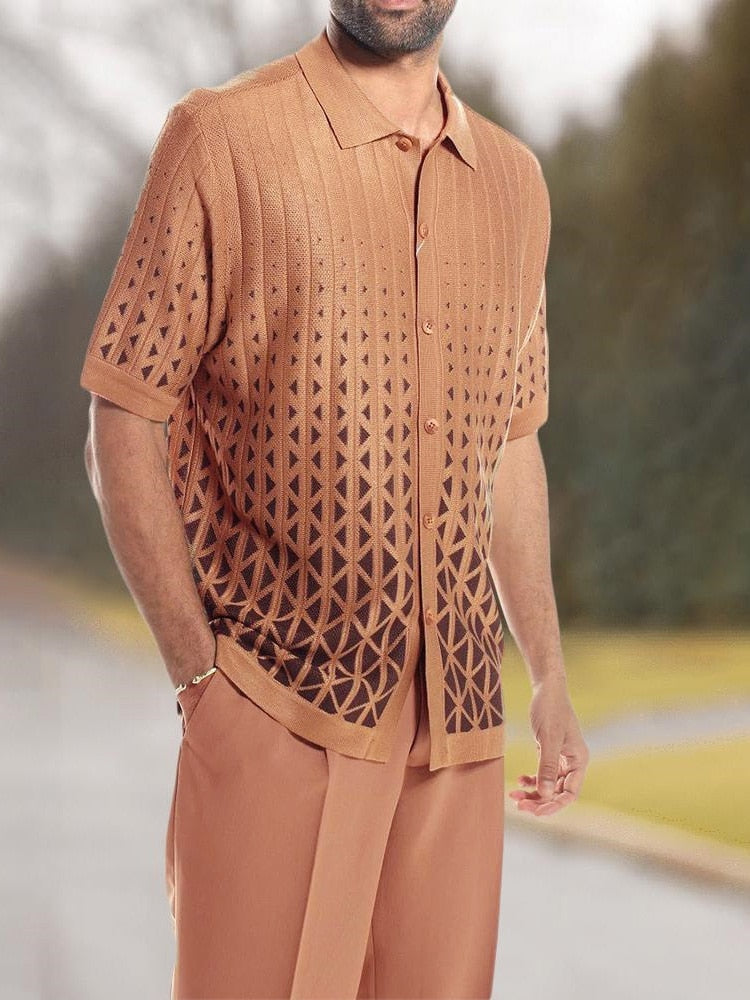 Stylish men's two-piece set for warm days - summer classic-Set I-S-State of Style