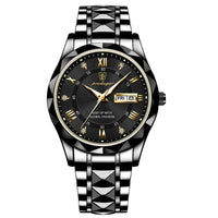 Stylish Men's Watch in Stainless Steel - LumiSteel-Black Black-State of Style