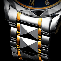 Stylish Men's Watch in Stainless Steel - LumiSteel-Gold Blue-State of Style