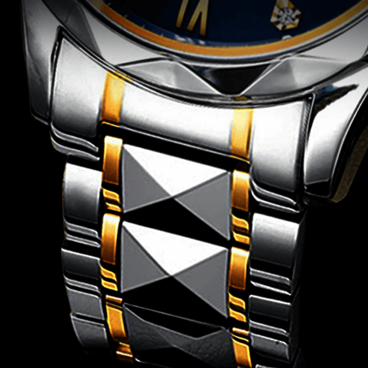 Stylish Men's Watch in Stainless Steel - LumiSteel-Gold Blue-State of Style
