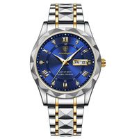 Stylish Men's Watch in Stainless Steel - LumiSteel-Gold Blue-State of Style