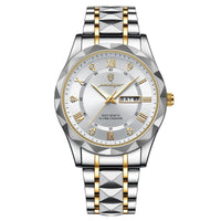 Stylish Men's Watch in Stainless Steel - LumiSteel-Gold White-State of Style