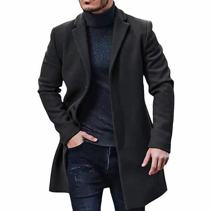 Stylish Men's Winter Coat - Atticus-Black-M-State of Style