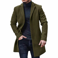 Stylish Men's Winter Coat - Atticus-Olive Green-M-State of Style