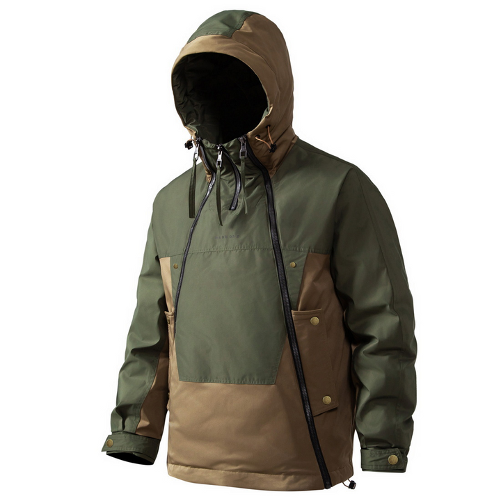 Stylish Men’s Winter Jacket with Dual Zip - NORDON-Green-S-State of Style