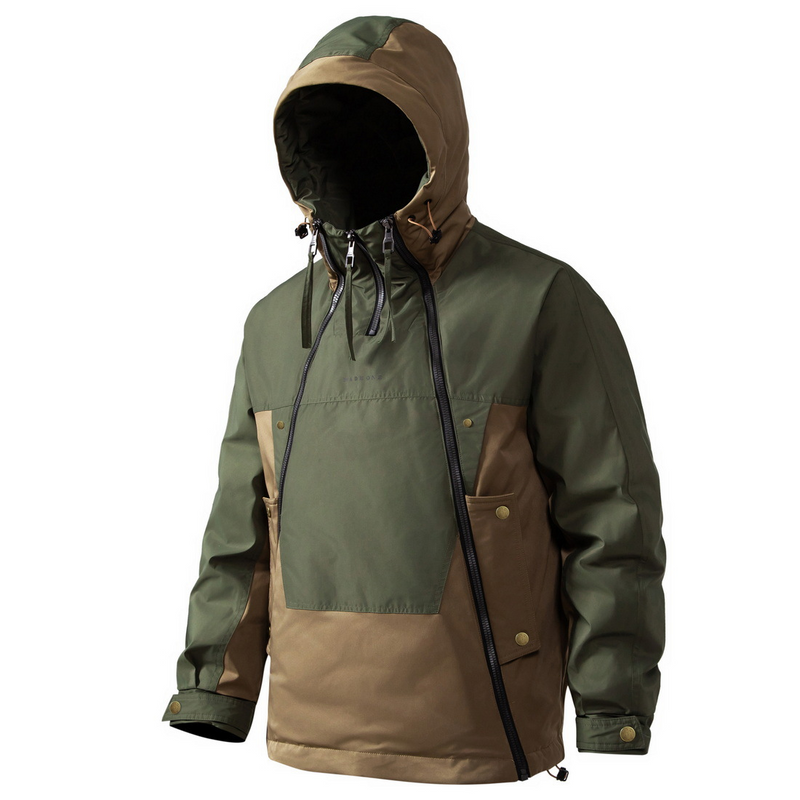 Stylish Men’s Winter Jacket with Dual Zip - NORDON-Green-S-State of Style
