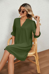 Stylish mini dress with short sleeves and flattering fit – Liora-Light blue-S-State of Style