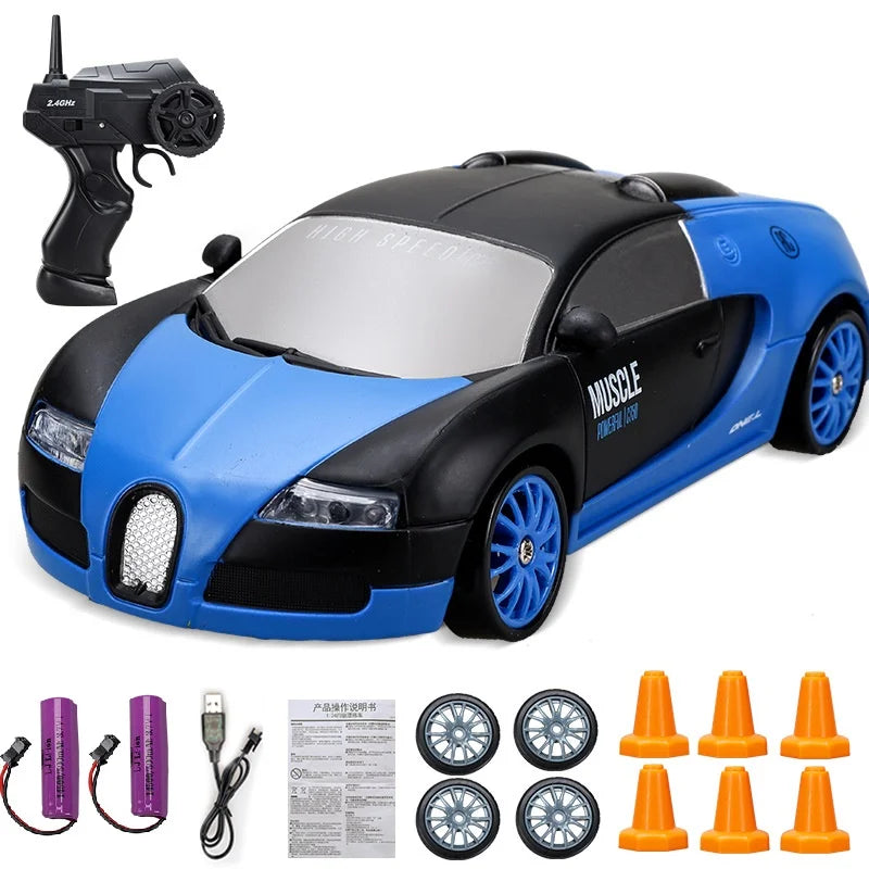 Stylish Mini Drifter for Thrilling Adventures - SwiftDrift-Bugatti Chiron Blue (2x battery)-State of Style