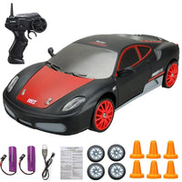Stylish Mini Drifter for Thrilling Adventures - SwiftDrift-Ferrari 360 Modena Black/Red (2x battery)-State of Style