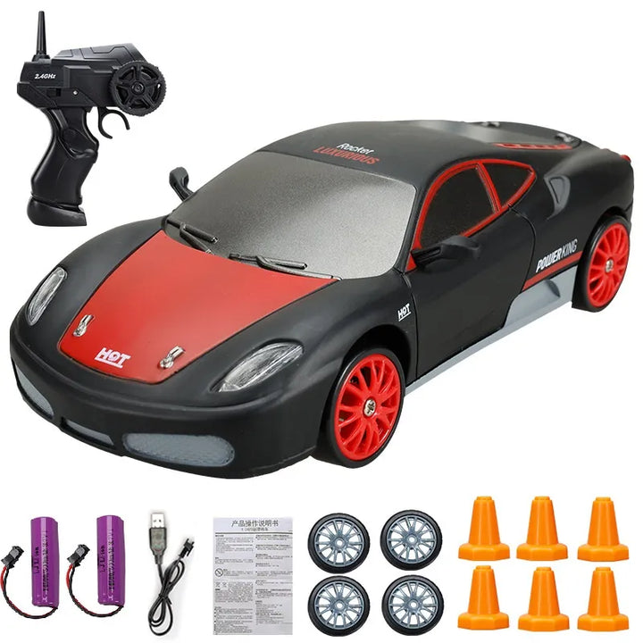 Stylish Mini Drifter for Thrilling Adventures - SwiftDrift-Ferrari 360 Modena Black/Red (2x battery)-State of Style