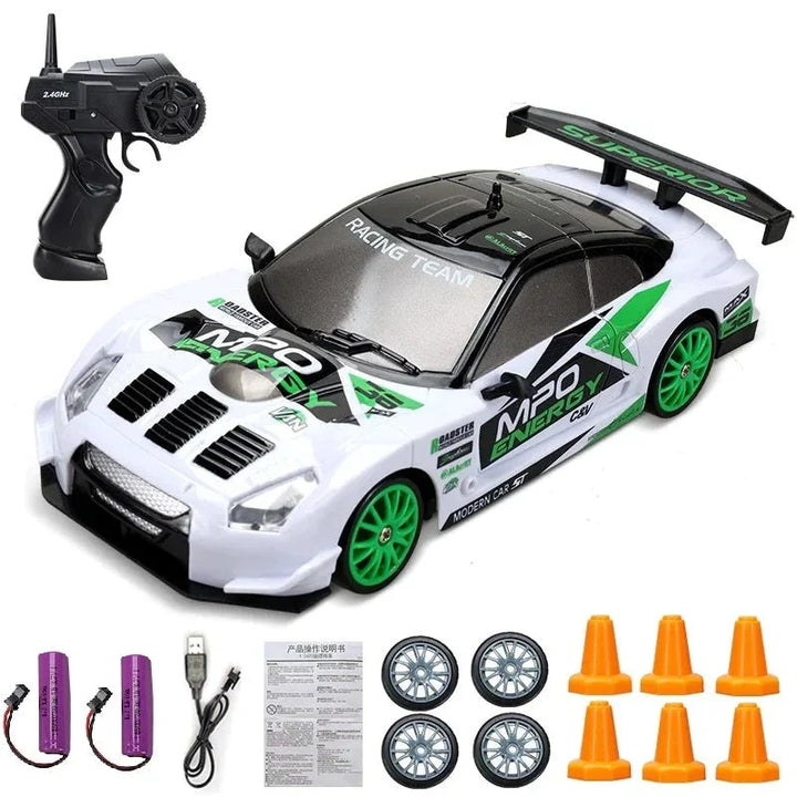 Stylish Mini Drifter for Thrilling Adventures - SwiftDrift-Nissan GTR White (2x battery)-State of Style