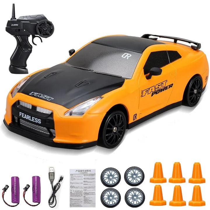 Stylish Mini Drifter for Thrilling Adventures - SwiftDrift-Nissan GTR Yellow (2x battery)-State of Style