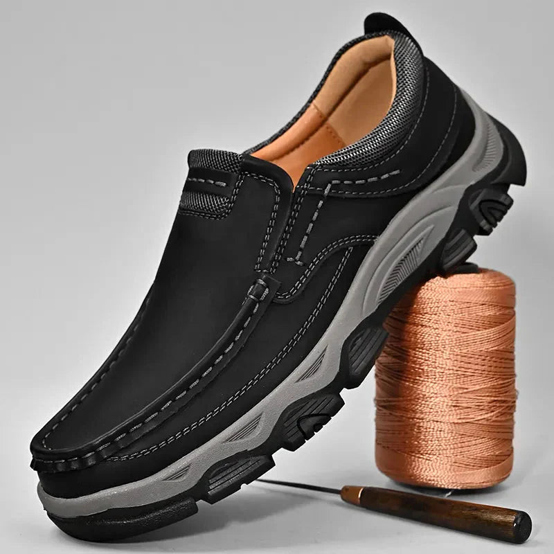 Stylish Orthopaedic Men's Shoes - Lucas-6-Black-State of Style
