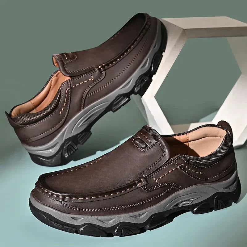 Stylish Orthopaedic Men's Shoes - Lucas-6-Brown-State of Style