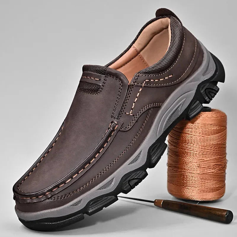 Stylish Orthopaedic Men's Shoes - Lucas-6-Brown-State of Style