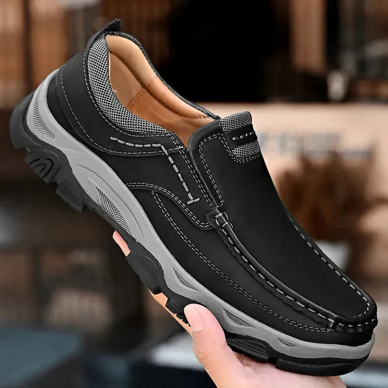 Stylish Orthopaedic Men's Shoes - Lucas-6-Brown-State of Style