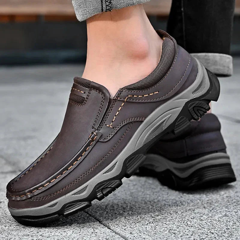 Stylish Orthopaedic Men's Shoes - Lucas-6-Brown-State of Style
