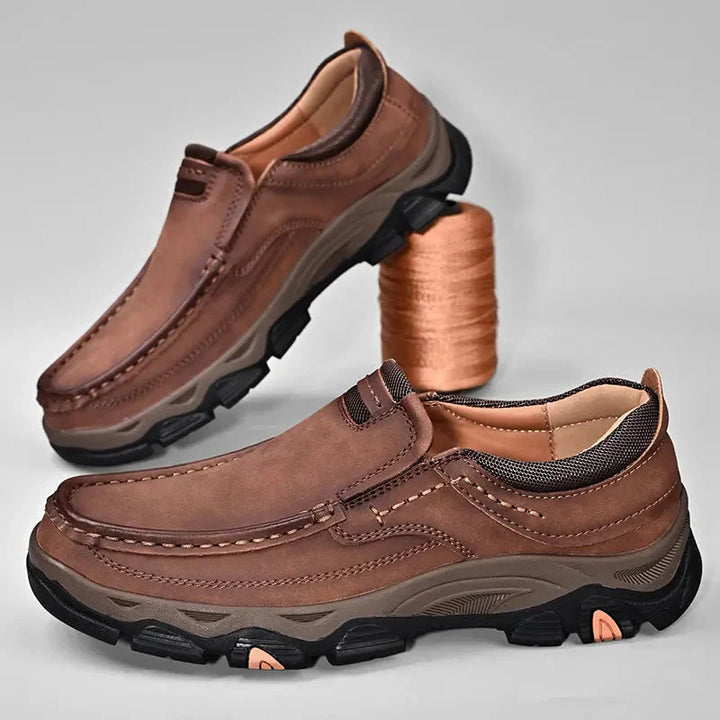 Stylish Orthopaedic Men's Shoes - Lucas-6-Light Brown-State of Style