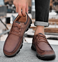 Stylish Orthopaedic Men's Shoes - Lucas-6-Light Brown (with laces)-State of Style