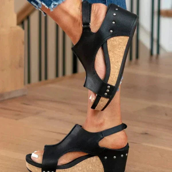 Stylish Orthopedic Women's Wedge Sandals - Lara Wegner-Brown-35-State of Style