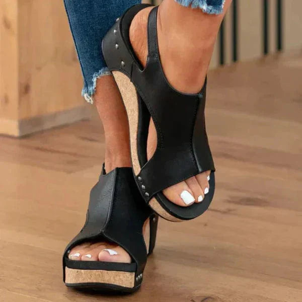 Stylish Orthopedic Women's Wedge Sandals - Lara Wegner-Brown-35-State of Style