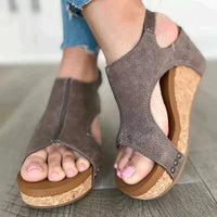 Stylish Orthopedic Women's Wedge Sandals - Lara Wegner-Brown-35-State of Style