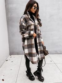 Stylish Plaid Jacket | Nostalgic & Trendy-Brown-S-State of Style