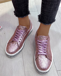 Stylish Platform Glitter Ladies Sneakers - Sienna-Pink-4-State of Style