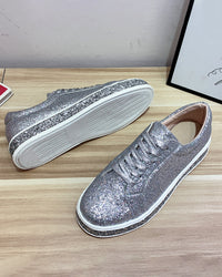 Stylish Platform Glitter Ladies Sneakers - Sienna-Silver-4-State of Style