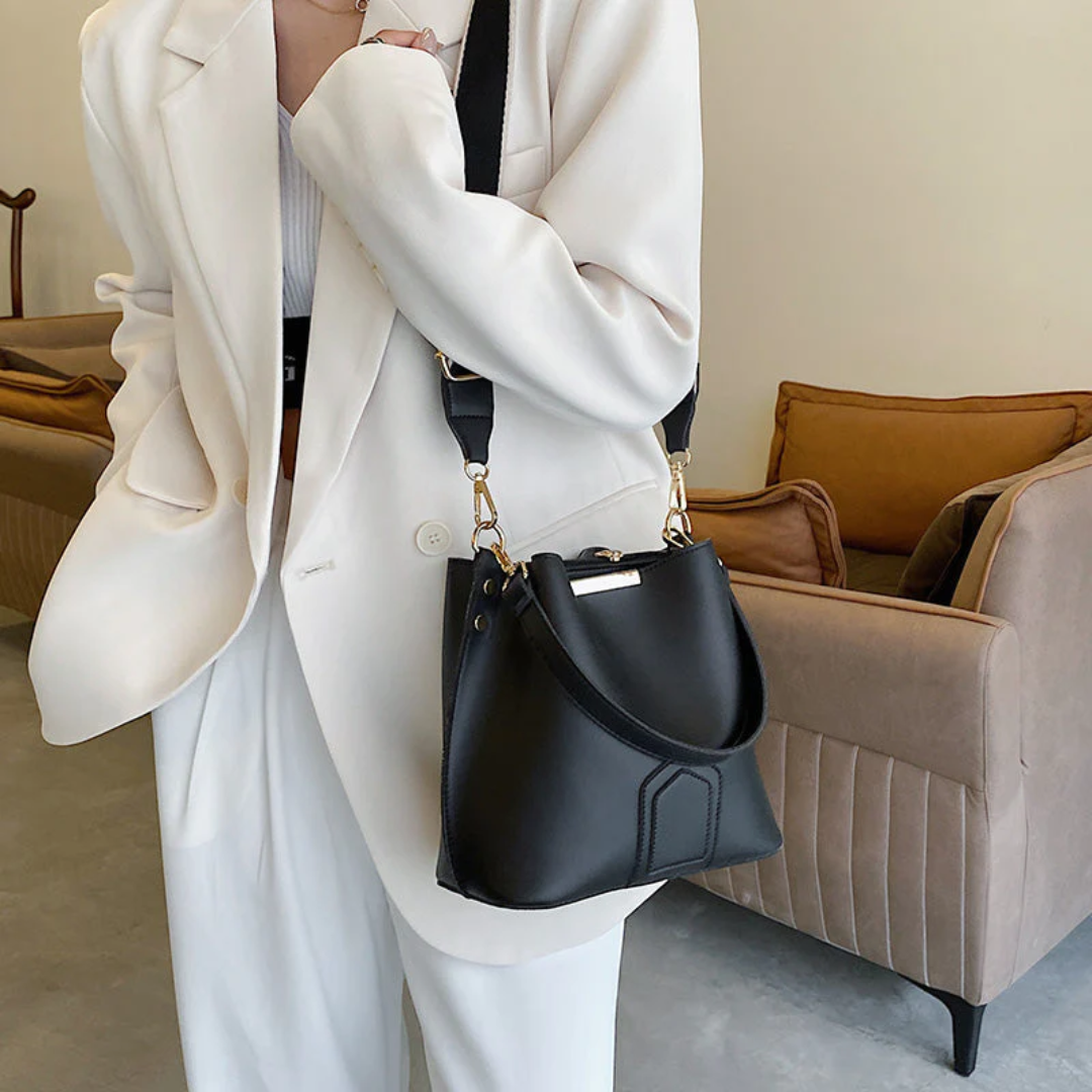 Stylish Premium Leather Shoulder Bag - BellaViva-Khaki-State of Style