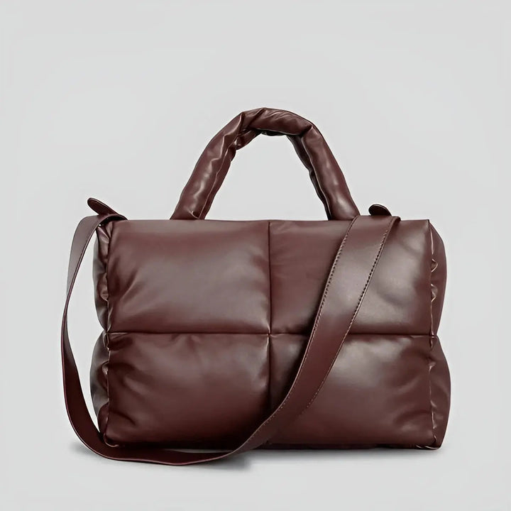Stylish Quilted Ladies Designer Handbag - Sofia-Dark Brown-State of Style